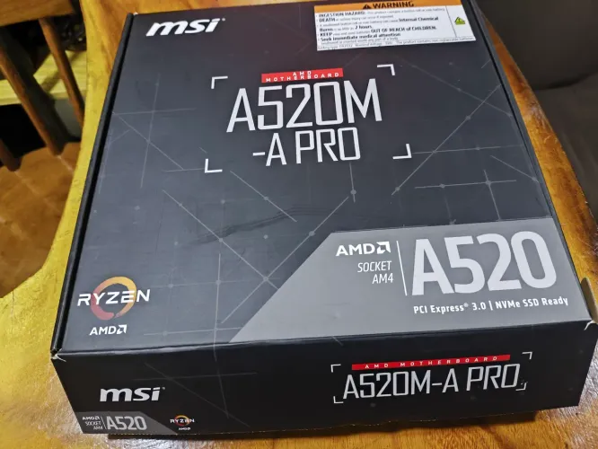 Kit Ryzen 4100 + a520 MSI + 1x8gb