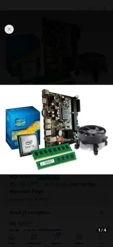 i5 3470, placa mãe B75 M.2 + 16GB Ddr3 1600