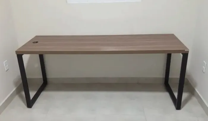 Mesa de Escritório / Diretor 1,50m Kappesberg Frame - Estilo Industrial (Carvalho/Preto)