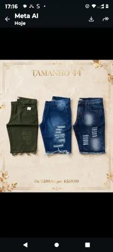 Berm jeans TAM 44 Estilo e conforto,1 linha ,B.Rio Branco