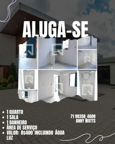 Alugando quarto ,sala,banheiro