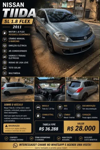 Nissan Tiida SL 1.8/1.8 Flex 16V Mec. 2011