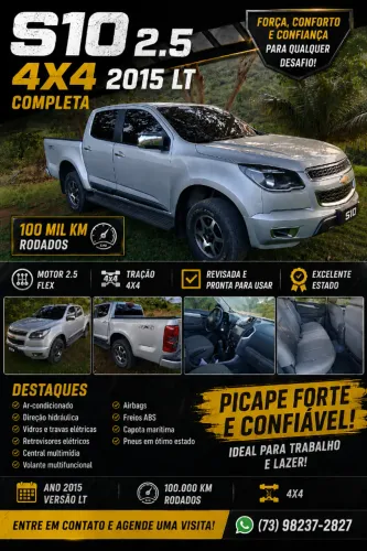Chevrolet S10 Pick-up LT 2.5 Flex 4X4 CD 2015