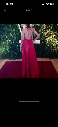 Vestido de festa longo vermelho