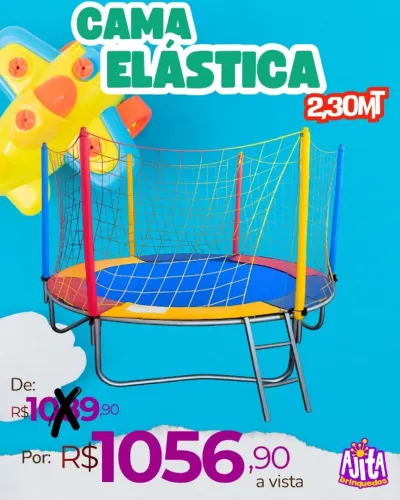 CAMA ELÁSTICA NACIONAL 2,30m - PRÓPRIA RESIDÊNCIA