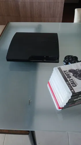 Playstation 3 Slim + 9 jogos (LEIA A DESCRIÇÃO)