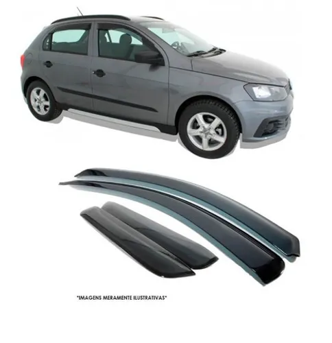 Calha de Chuva Defletor VW Gol voyage g5 g6 g7 g8 4 Portas todos socqd qvlcn