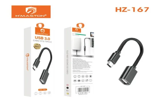 Cabo OTG USB Tipo C para Celular - H'MASTON HZ-167