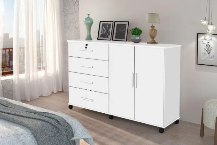 Cômoda Organizadora BR Com Rodízios! Entrega + montagem grátis.