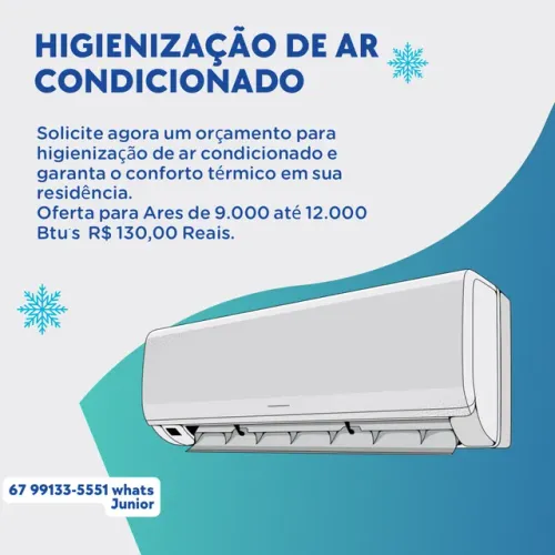 Limpeza e Higienização de Ar condicionado a partir de R$130,00 reais