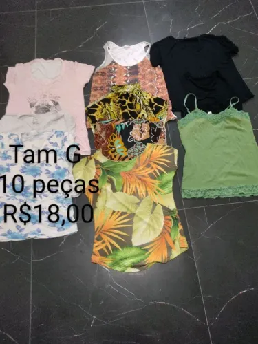 Lotes de blusas Tam G e GG usadas a partir de