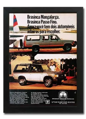 Chevrolet D20 Envemo ou Brasinca - Quadro decorativo com propaganda original de revista