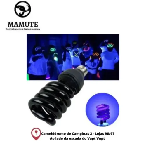 Lâmpada Fluorescente 36w - Luz Negra - Efeito Neon