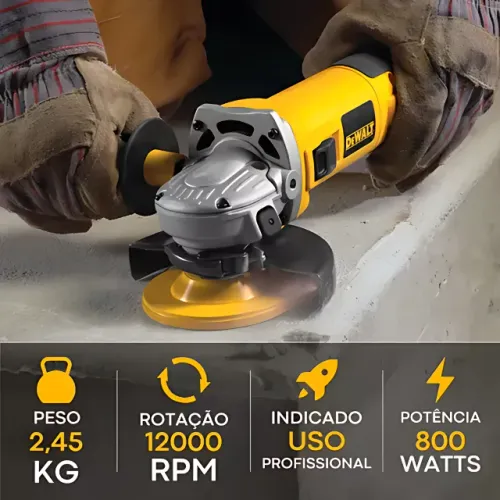 Lixadeira e Esmerilhadeira 4 1/2" - Dewalt - Parcelamos em até 10 vezes Sem Juros!