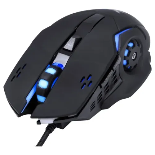 Mouse Gamer Galatica 2400 Dpi Led Azul Cabo Usb 1,8m