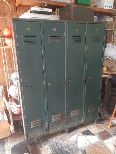 Armário de aço, antigo, Van Dorn