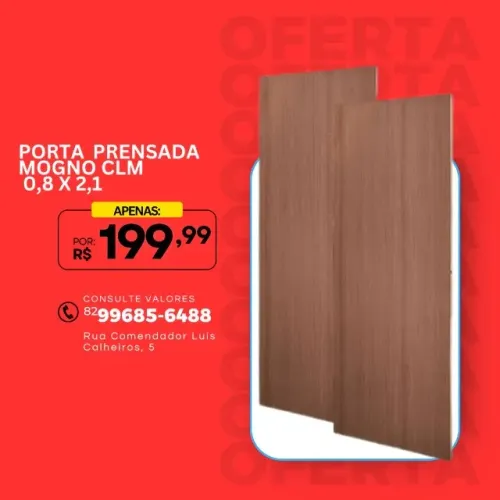 PORTA PRENSADA MOGNO CLM (0,8 X 2,1M) (0,7 X 2,1M)