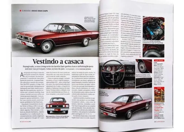 Revista Quatro Rodas - Dodge Dart, Dart SE, Gran Sedan, Gran Coupe ou Le Baron (escolha)