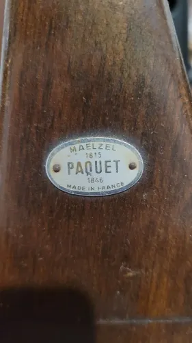 Metrônomo Raro Antigo Paquet / Maelzel - Funcionando, Original. (Fabricação 1880-1930)