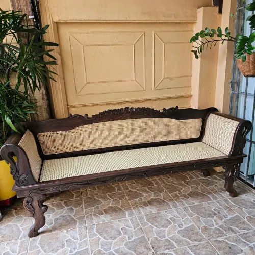 Móveis antigos, marquesa jacaranda  e palhinha bico de cisne, antiguidades 
