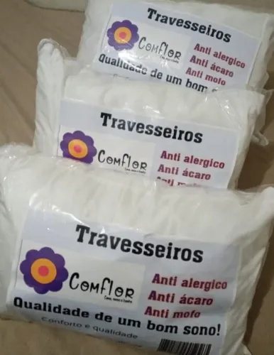 Travesseiros Comflor (duas unidades) - Antialérgicos e Antiácaro - ENTREGA GRÁTIS