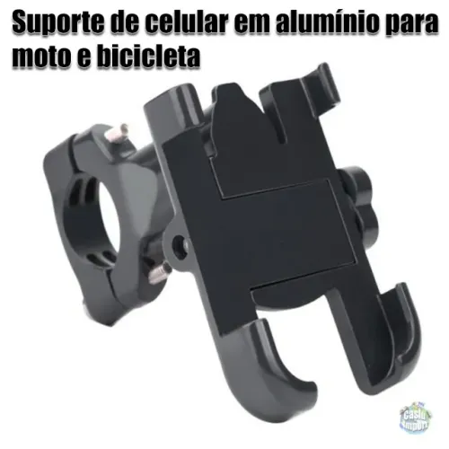 Suporte de Celular em alumínio para Motos e bicicletas