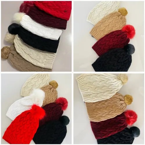 Toucas de inverno com pompom - diversos modelos