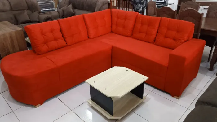 Sofá de Canto Vermelho-Novo com Entrega Grátis!!!