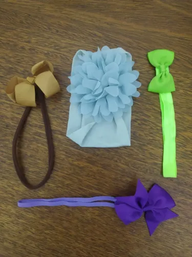 Conjunto De Laços E Faixa Para Bebê