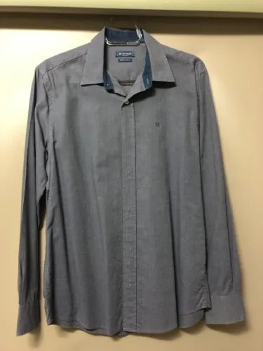 Camisa social M Officer, cinza, original