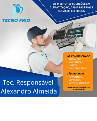 Ar condicionado e câmara fria e eletricista