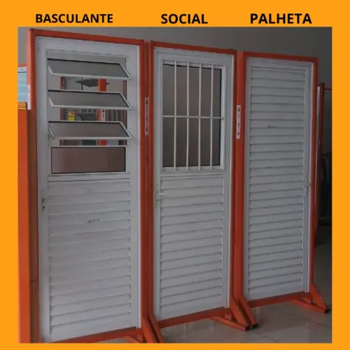 Porta palheta de Alumínio Branco L25 modelo top - 210X80 esquerdo- frete a/c     