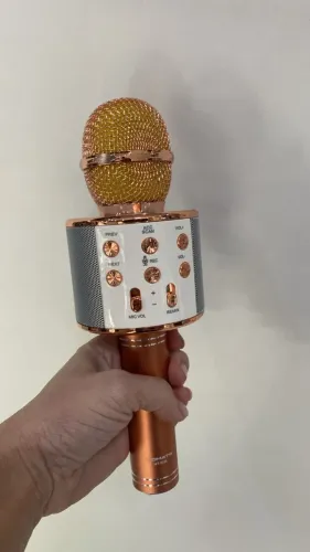 Microfone Karaoke Bluetooth Tomate MT-1036 Com alto-falante- Efeitos- Loja COimbra Entrega