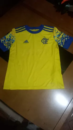 Camisa Infantil Adidas Flamengo 2017 - Amarela e Azul