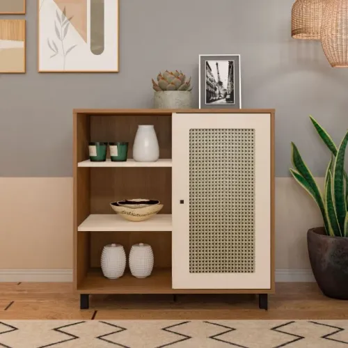 Buffet Charlotte Cinamomo/Off White Frete Grátis - Até 12x