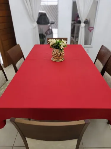 Toalha de mesa vermelha grande 2,10 X 1,400