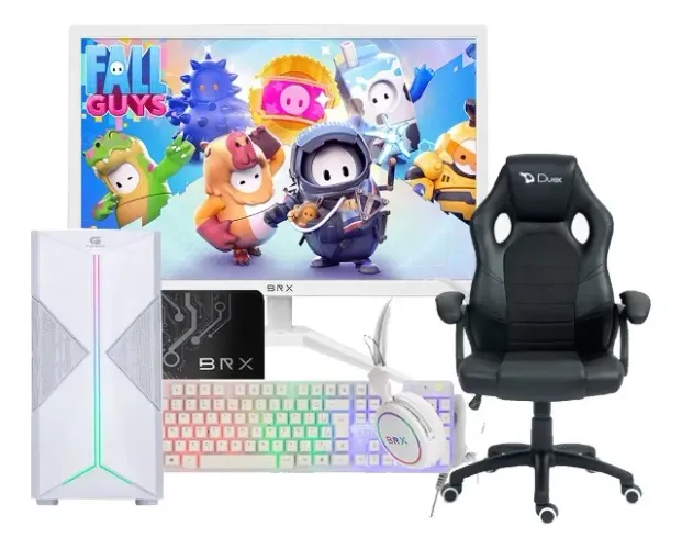 Pc Game Completo Branco Core I7 Ssd 16gb Gamer Cadeira Wifi