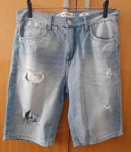 Bermuda Jeans Slim Masculina - Tam.: 40