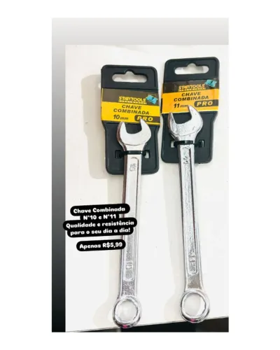 Startools Chave Combinada 10 e 11mm Pro