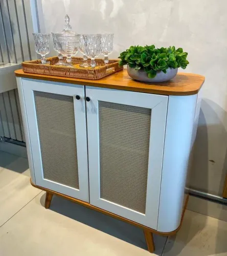 Buffet Porta em Tela Rattan REF 4214 93cm(Novo Direto da Fábrica)