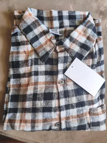 Camisa xadrez infantil manga longa