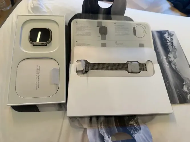 Apple Watch Ultra 3 49mm Titânio Natural + Pulseira Milanese Original + NF