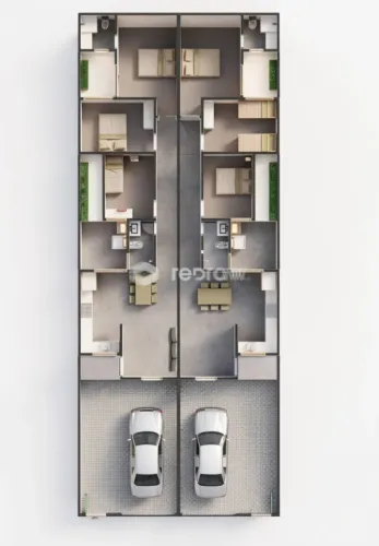 Casa 3quartos, com suíte - 80m²