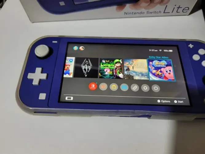 Nintendo Switch Lite d.e.s.t.r.a.v.a.d.o - Cor Azul + Cartão SD 128GB com jogos