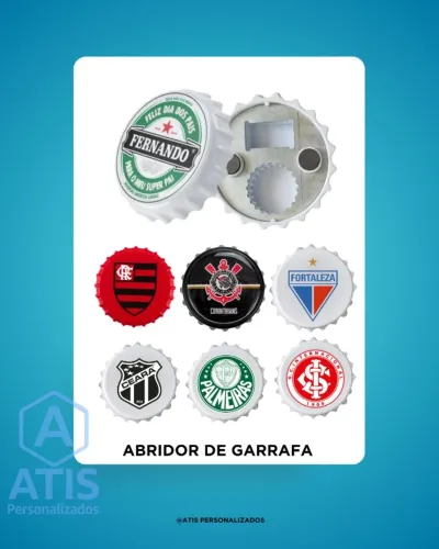 Abridor personalizado. Presente dia dos pais