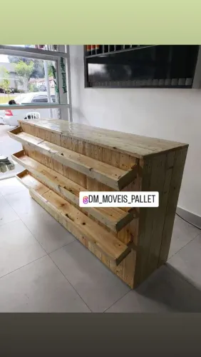 Balcão caixa 2 metros pallet rústico 