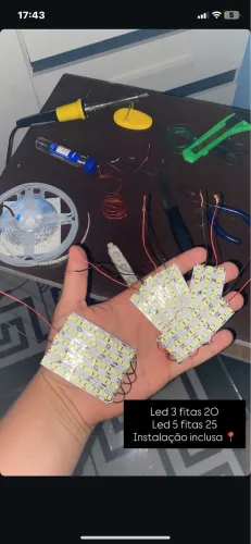 Leds de fita anti radar para placa e interna de carro ou placa de moto , super forte