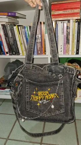 Bolsa tote bag tiracolo universitária