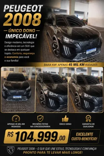 Peugeot 2008 Active 1.0 Turbo Flex 5P Aut. 2025