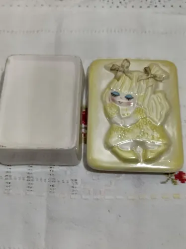 Porta Jóias de Porcelana Infantil Anos 80